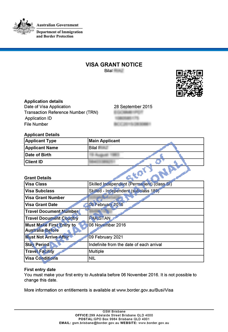 Visa Grant (371)